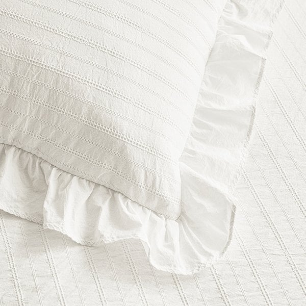 루아레 60수 고밀도 워싱면 프릴 누빔 베개커버