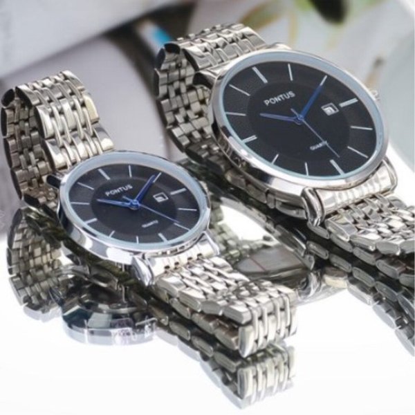 [옷자락] 남자 30대 비즈니스 스틸밴드 블랙 패션 시계