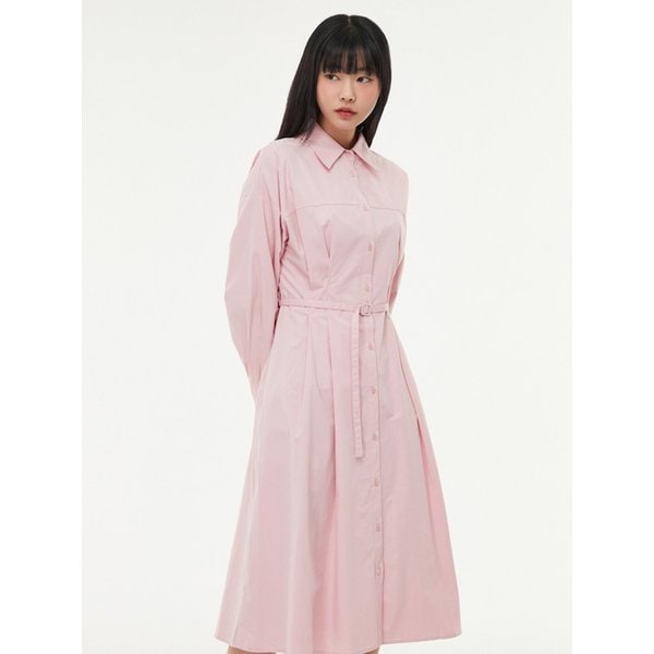 벨티드 핏앤플레어 셔츠원피스 AQ1WO269