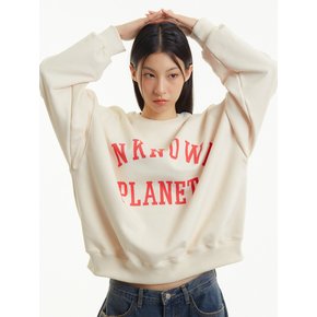 바시티 로고 스웻셔츠 크림  _VARSITY LOGO SWEATSHIRT CREAM