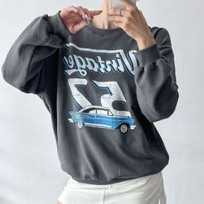 빈티지카나염 라운드박스 쭈리맨투맨 긴팔티셔츠 가을데일리 오버핏 프린팅 면.._P406475840