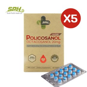 [SPH] 폴리코사놀 (옥타코사놀 20mg) 60정X5