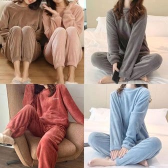 서울양말 여성 밍크 극세사 수면잠옷세트 잠옷바지 겨울 실내복