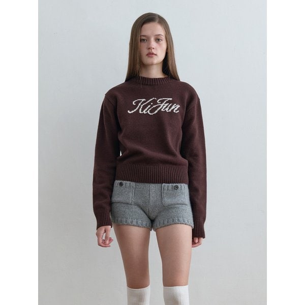 Signature Logo Knit Brown