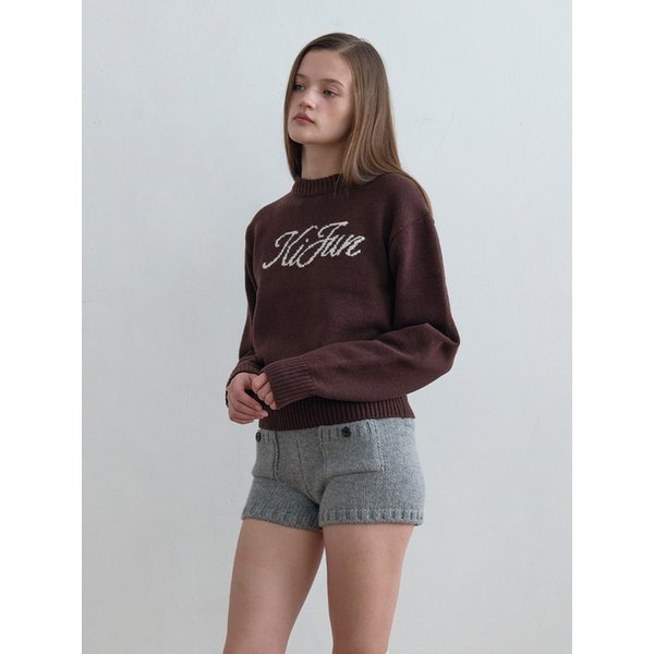 Signature Logo Knit Brown