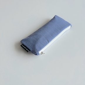 플레인 블루 필통 (Plain blue pencil case)