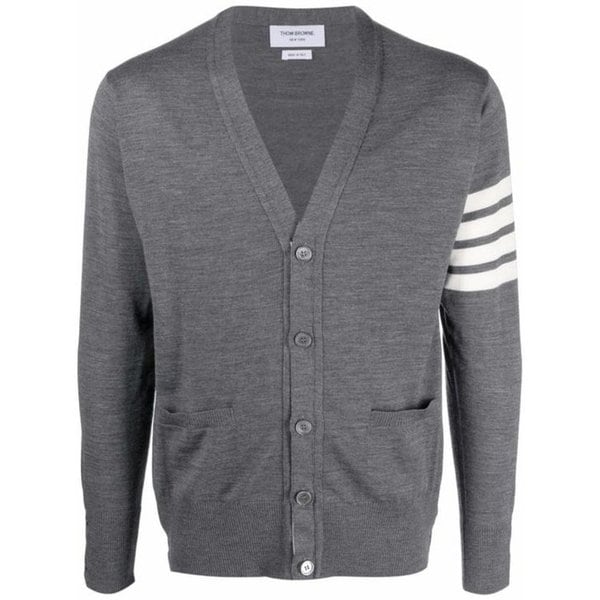 25FW 톰브라운 4바 서스테이너블 파인 메리노 울 클래식 가디건 MKC002AY1014038 MED GRAY DOM