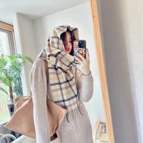 / 빈티제 체크 롱 머플러