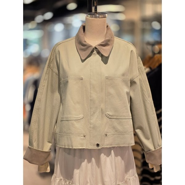 [파주점] 랩 카라 배색 코튼점퍼 AR1WZ263