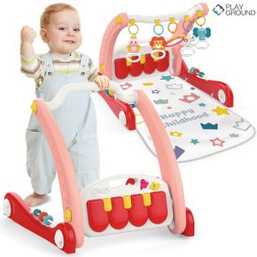 2 in 1 딸랑이 피아노 걸음마 체육관 핑크 huanhe0634_P332337809