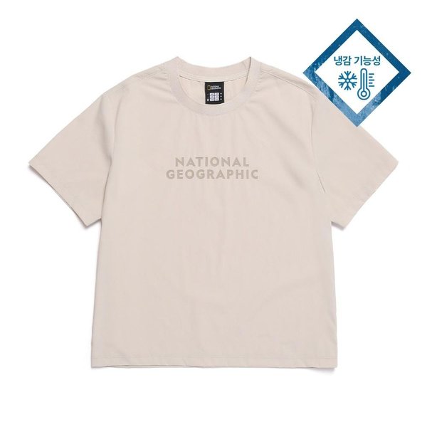 [여주점] N252WTS171 여성 프로즌큐브 반팔티셔츠 OAK BEIGE