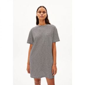 4618959 ARMEDANGELS CHAARA LOVELY STRIPES - Jersey dress black oatmilk