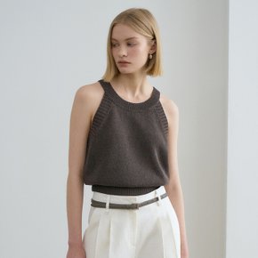 / Cotton Hole Sleeveless Knit