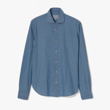 샌프란시스코마켓 [오리안]/(ST)DENIM SLIM SHIRT / 남성 슬림핏 셔츠/블루/ORD2M40002