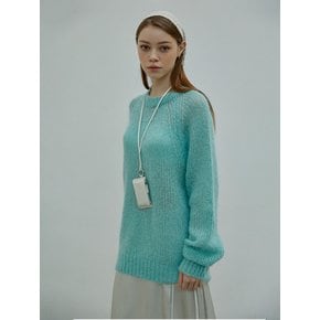 Kidmohair Round  Knit Sweater_4color