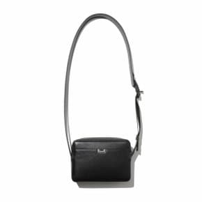 Black Leather Cross Bag_CABAX25107BKX