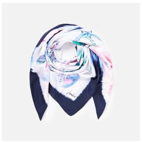 4324740 Joules Agatha Large Square Scarf In Cream Sea