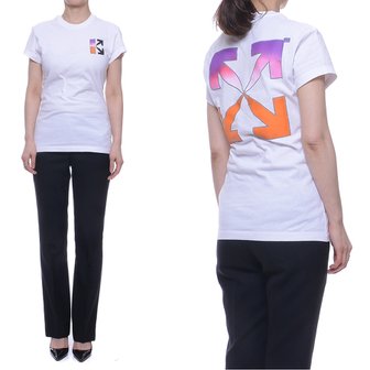 오프화이트 21SS 여성 그라디언트 반팔 티셔츠 (OWAA040R21JER001_0184_21S)
