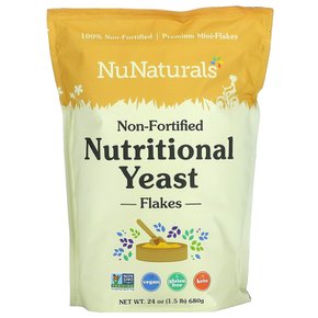 NuNaturals 뉴네츄럴 뉴트리셔널 이스트 플레이크 680g Non-Fortified Nutritional Yeast Flakes