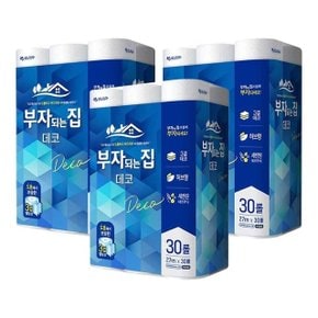 (무료배송)부자되는집 3겹 30롤 휴지x3개 (WBCC764)