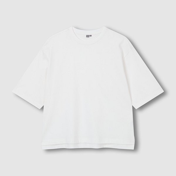 여 스마트 코튼 루즈핏 5부 티셔츠 J116201071001