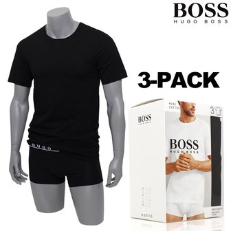 휴고보스 남성 이너웨어 티셔츠 50325385 BLACK 3PACK