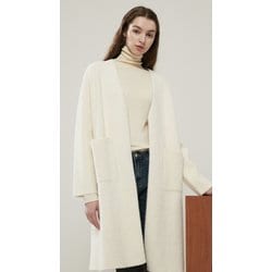 Color Fur No-collar Long Coat