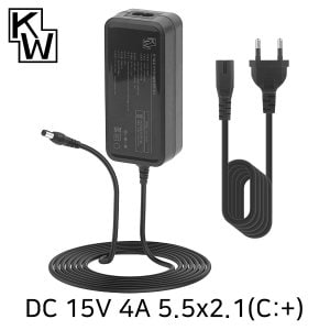 엠지솔루션 KW KW-A1540A(SK06T-1500400W2) 15V 4A SMPS 아답터(5.5x2.1mm/C:＋)