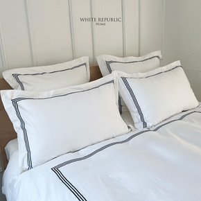 80수 순면 자수 호텔이불 베개커버 Primrose Collection Oxford Pillowcase