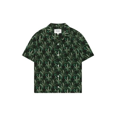 커버낫 키즈 야자수 홀패턴 반팔셔츠 그린 CK2502SS18GN