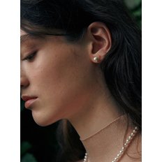 [14k gold] Deux.k.9 / haute pearl earring (8mm)