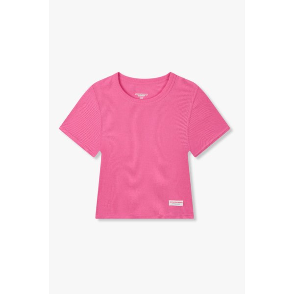 리브드 바디콘 크롭 티셔츠 3615320308000