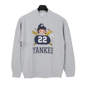 양키 크루넥 래글런 스웨트셔츠 YANKEE HEATHER GREY [WDC023]