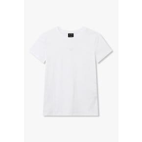 AX 여성 로고 라벨 크루넥 티셔츠 A426130514화이트