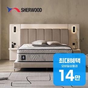 드리엘 호텔 평상형 LED 패브릭 침대 프레임 SS + 협탁(택1) 렌탈 48개월 월 59000원