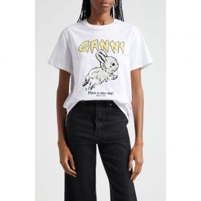 4626543 Ganni Bunny Organic Cotton Graphic T-Shirt