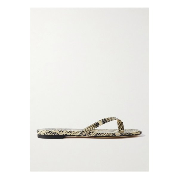 에이디 리니 스네이크 이펙트 가죽 샌들 스네이크 프린트 1647597332479071