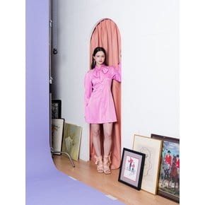 Ribbon Shirts Dress (Pink)