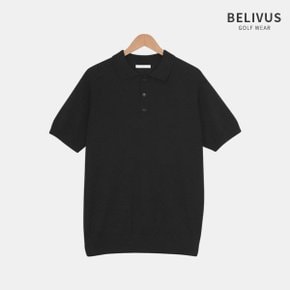 남성 데일리 카라 골프 비즈니스 반팔 캐주얼 니트 WS225
