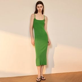 YY_Sleeveless slip knit dress_GREEN