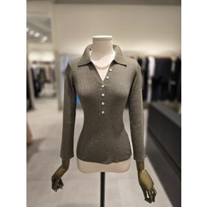 [파주점] 브이넥 단추 포인트 골지 니트 JR9A1PO593