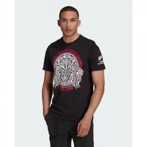 4772411 Adidas Maori All Blacks Rugby Graphic Tee Mens - Black