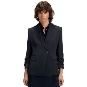 우먼 BOSS by Womens Press-Stud Closure 슬림핏 블레이저 - 다크 블루 22091904 13930