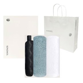 송월우산 3단자동큐브 항균170g 수건 3p 기념품 선물