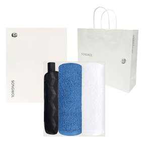 송월우산 3단자동큐브 항균170g 수건 3p 기념품 선물