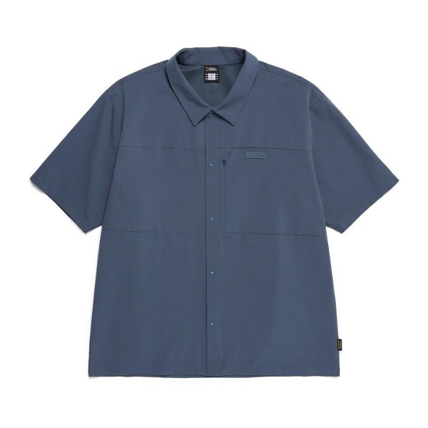 [여주점] N252MSH320 어반 시티 우븐 세미오버핏 셔츠 TURQUOISE