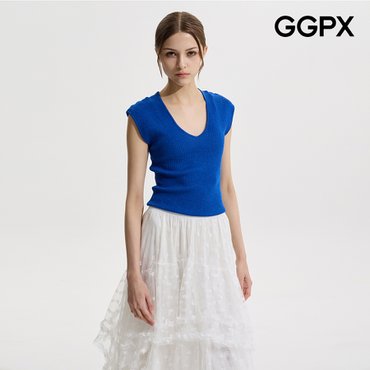 GGPX V넥 잔골지 니트 (GP6KP018F)