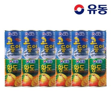  [유동] 고등어 400g x6개 +황도슬라이스 400g x6개