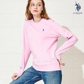 [U.S. POLO ASSN.] 여성 USA 코튼 블렌디드 맨투맨_L/PINK