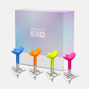 테크스킨 엑스넬스 컨트롤 골프티 티꽂이 네온플러스 4개입 SET